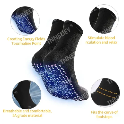 EMOBARRY® VitaluxeTourmaline Magnetic Compression Therapy Socks - Image 12