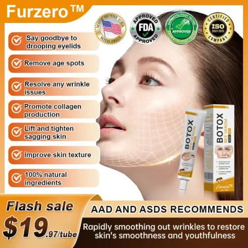 💐🌿Made and Shipped from the USA✅ Furzero™ Botox Bee Venom Wrinkle Removal Cream-Last Day Promotion 70% OFF