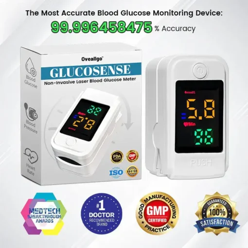 Oveallgo™ PRO GlucoSense Non-Invasive Laser Blood Glucose Meter